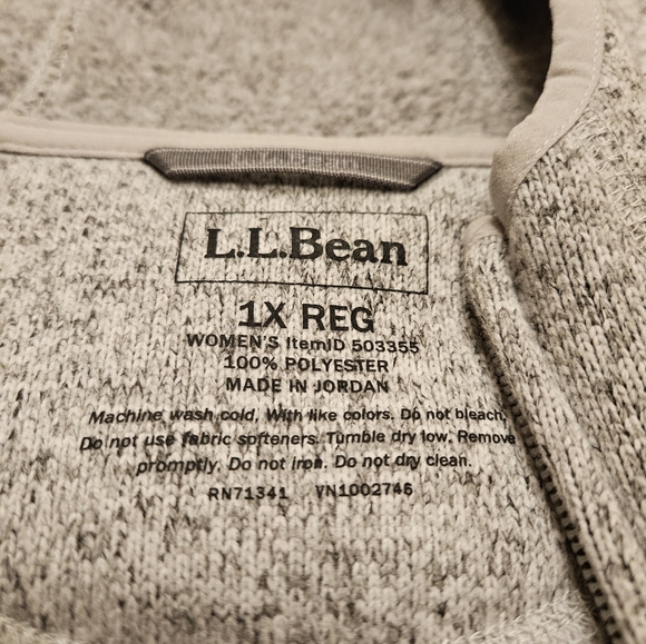 Women's L.L. Bean Sweater Fleece Coat - Picture 2 of 5